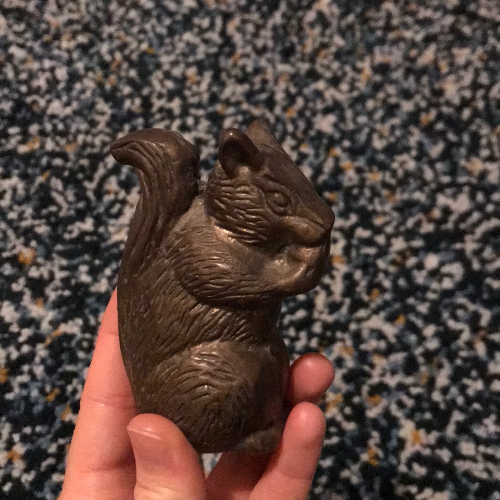 Vintage brass squirrel